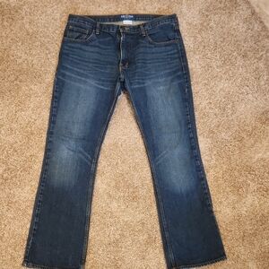 Arizona Jean Company Men's Dark Blue Bootcut Jeans, Size 34X32
